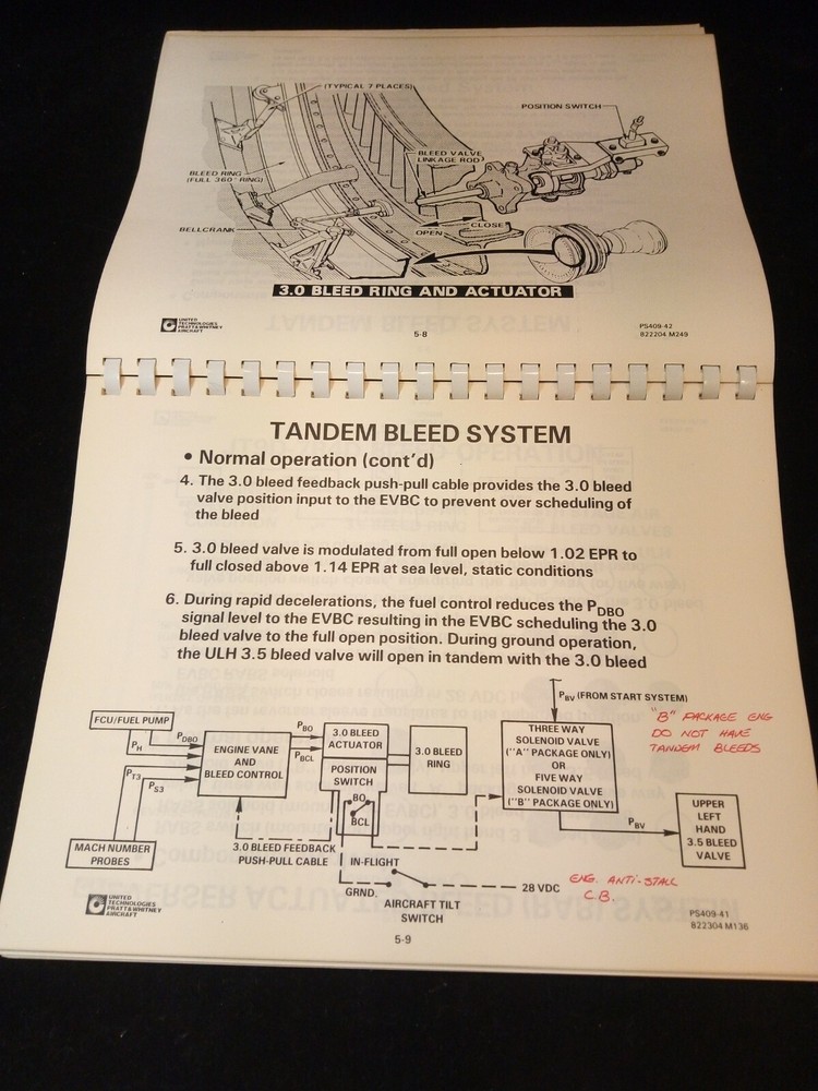 JT9D-7R4 Pratt & Whitney Training Engine Manual Line Maintenance Workshop