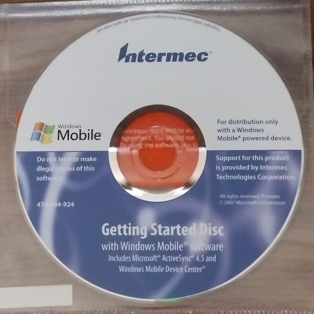 Windows Mobile Getting Started Disc by Intermec