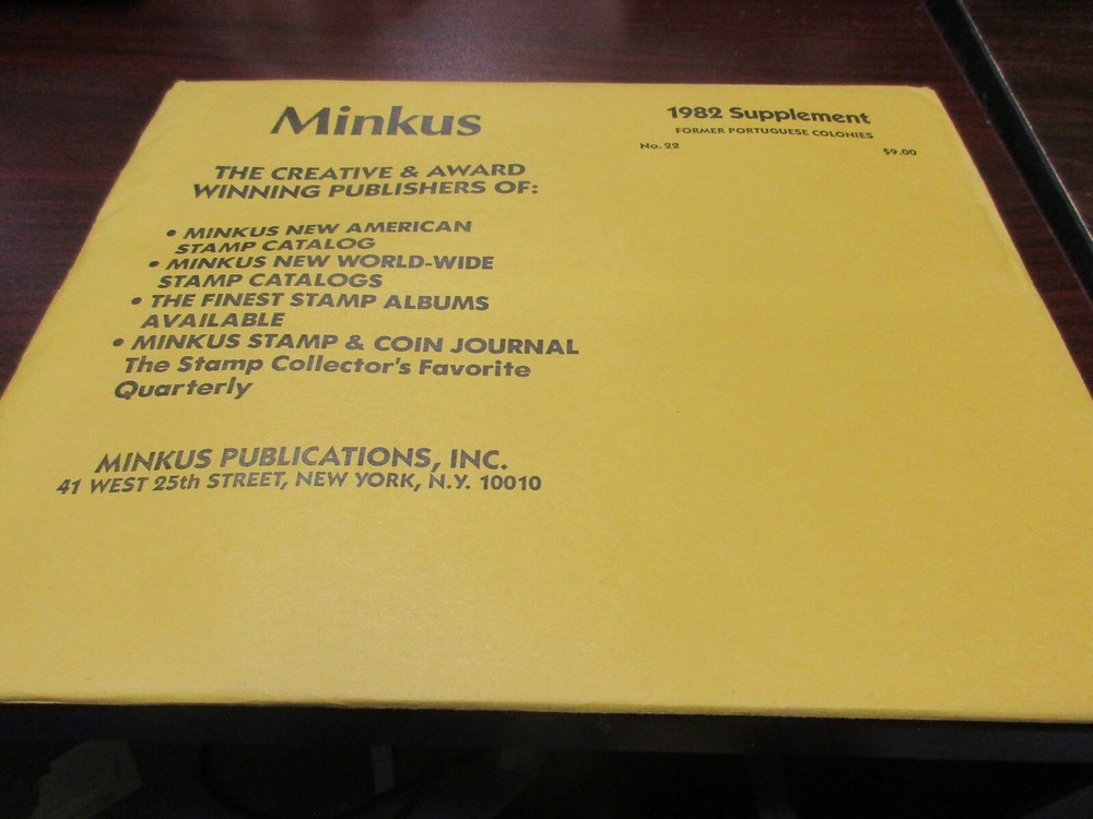 "MINKUS"  1982  SUPPLEMENT  PORTUGUESE COLONIES    W/FREE SHIPPING!!!