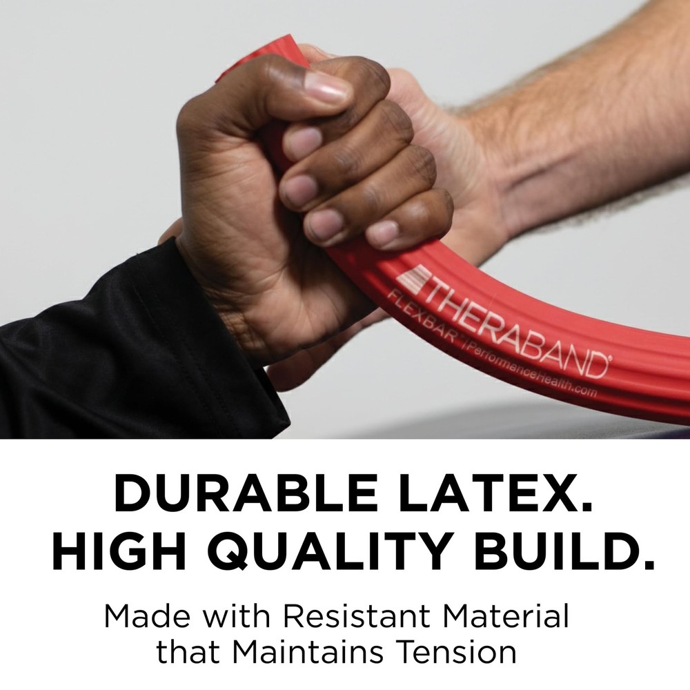 THERABAND FlexBar Resistance Bar, Light, Red Flex Therapy light, - Light