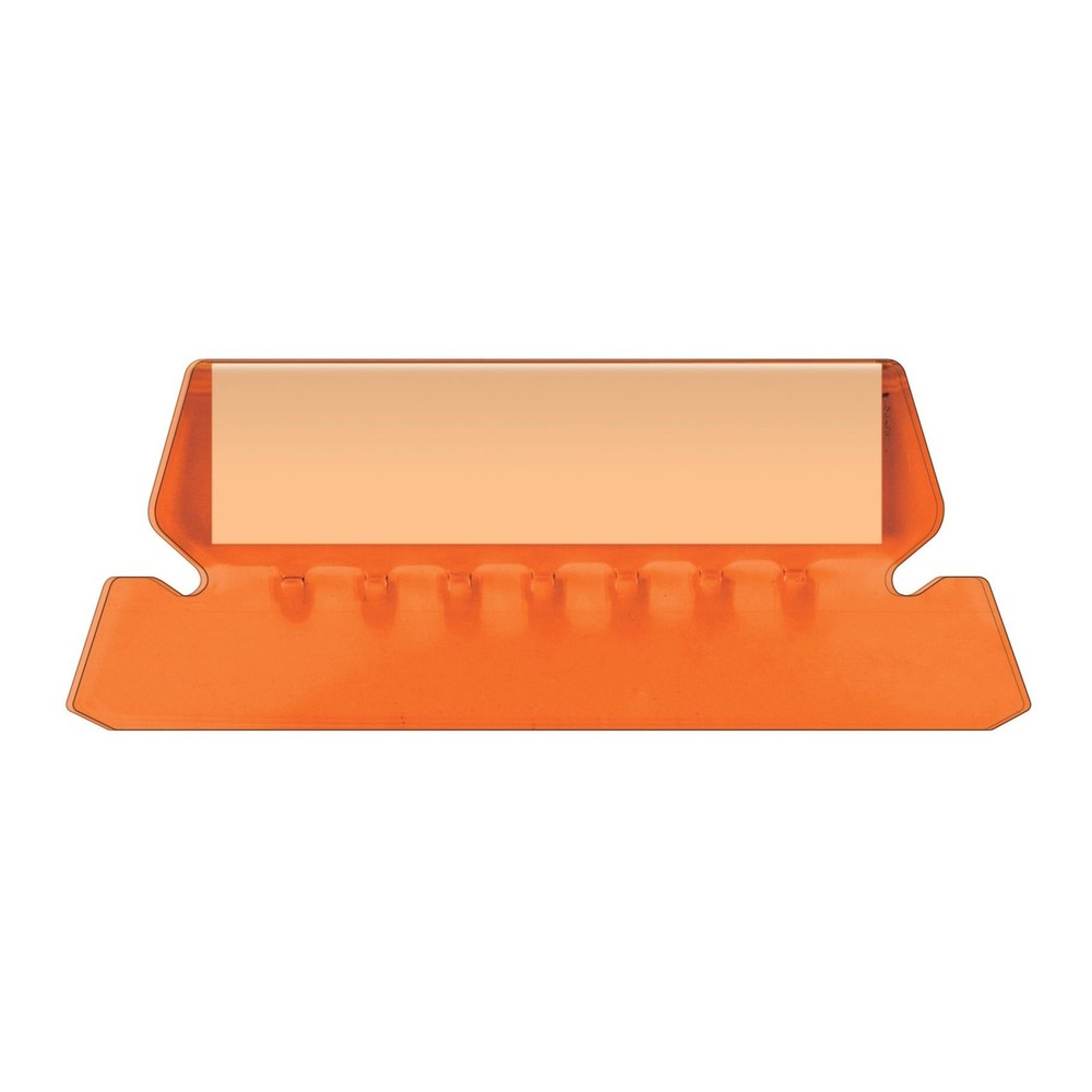 Hanging Folder Tabs, 2", Clear Orange, 25 Tabs and Inserts per Pack (42 ORA)