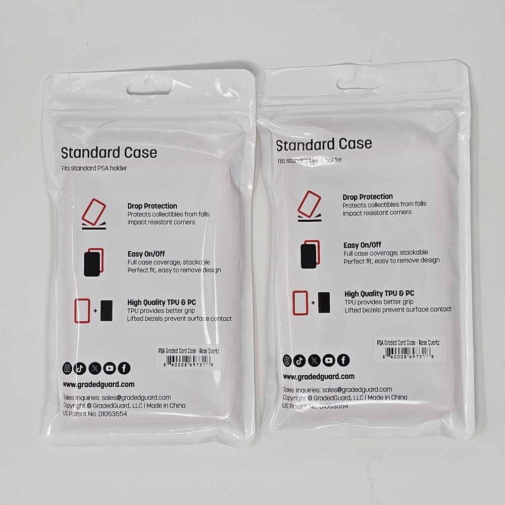 (2) Rose Quartz GradedGuard PSA Graded Card Jewel Case Guard Protector Stackable