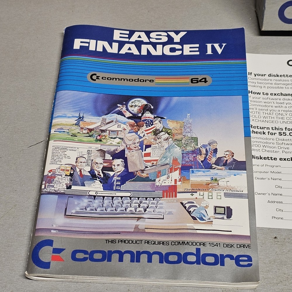 Easy Finance IV Commodore 64 Business Management Software Complete