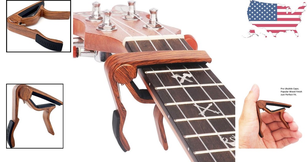 Lightweight Pro Ukulele Capo: Quick Release for Soprano & Baritone Instruments