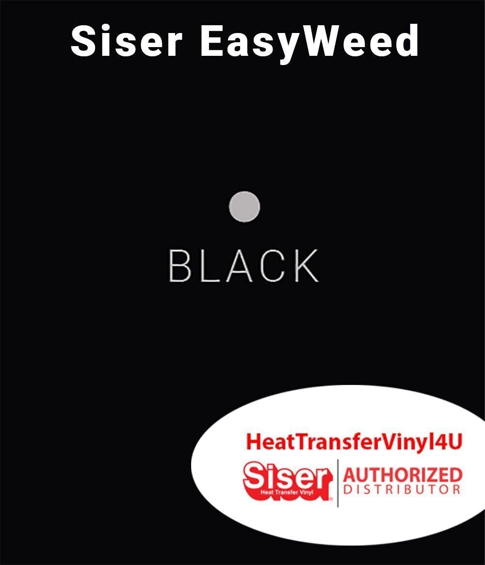 Siser EasyWeed Iron On Heat Transfer Vinyl For T-Shirts 12" ,15", 20" - Black