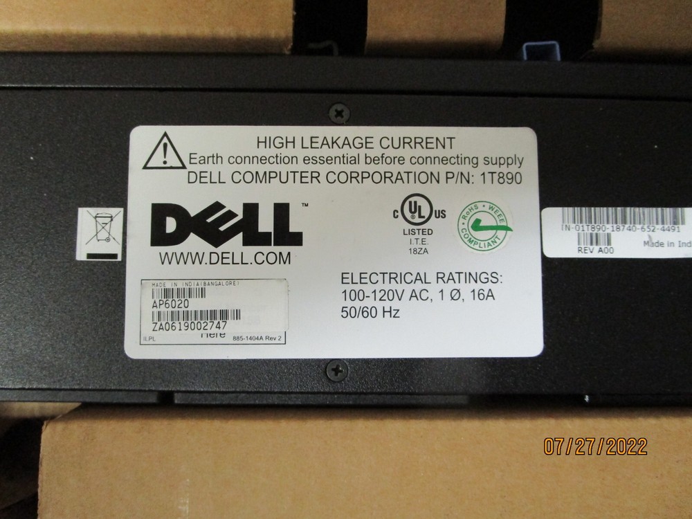 Dell AP6020 Rapid Power Distribution Unit Kit - Includes Power Cords