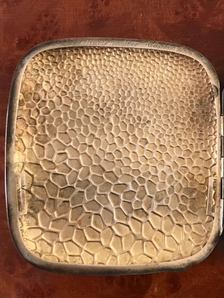 Antique - Silver Cigarette Case - Serpent - Pennsylvania - Patterson - Repousse