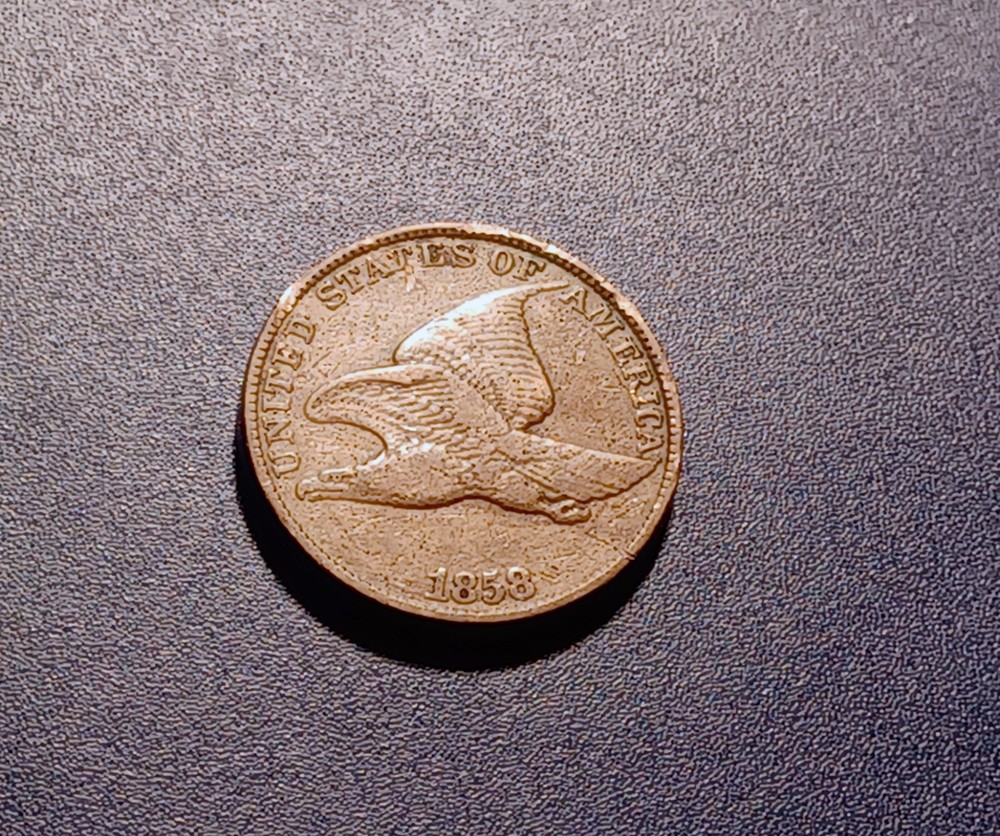 XF 1858 L.L. Flying Eagle Cent