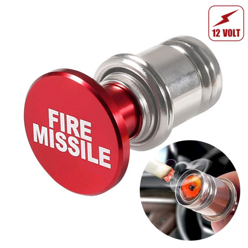 Car Cigarette Lighter FIRE MISSILE Button Replacement 12V Push Button Universal