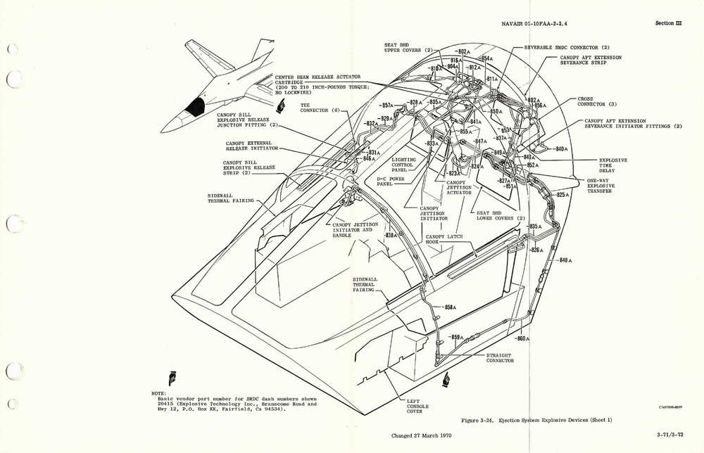F-111B Aardvark 1970 Escape and Survival Systems Maintenance Flight Manual -CD