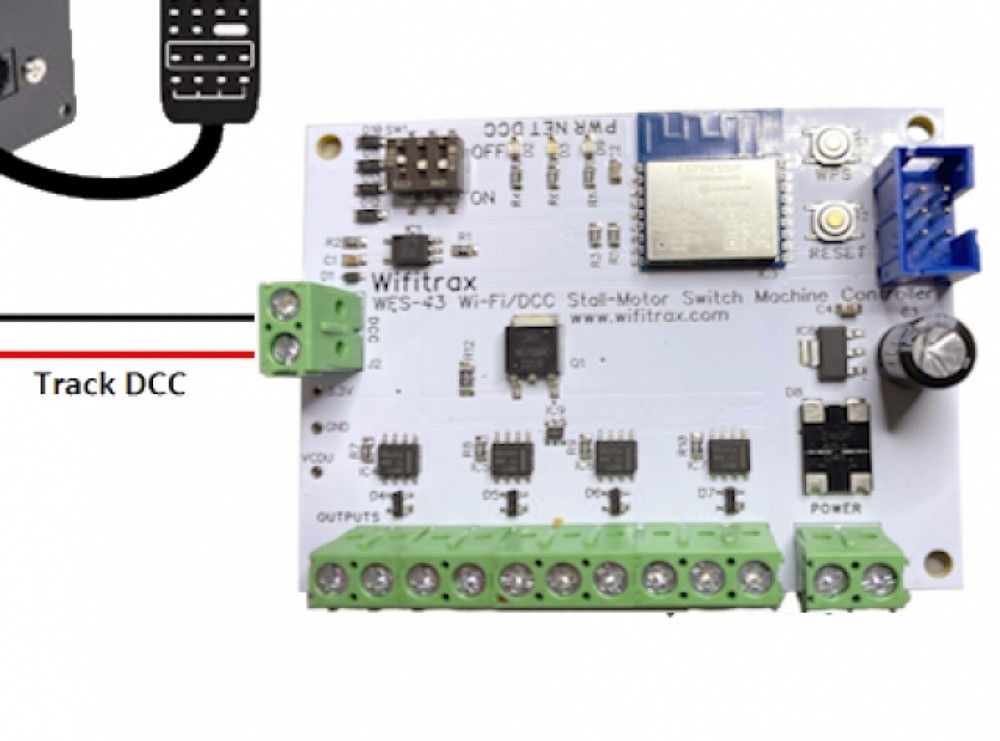 WifiTrax WFS-43 Quad Wi-Fi/DCC Stall-Motor Switch Machine Controller