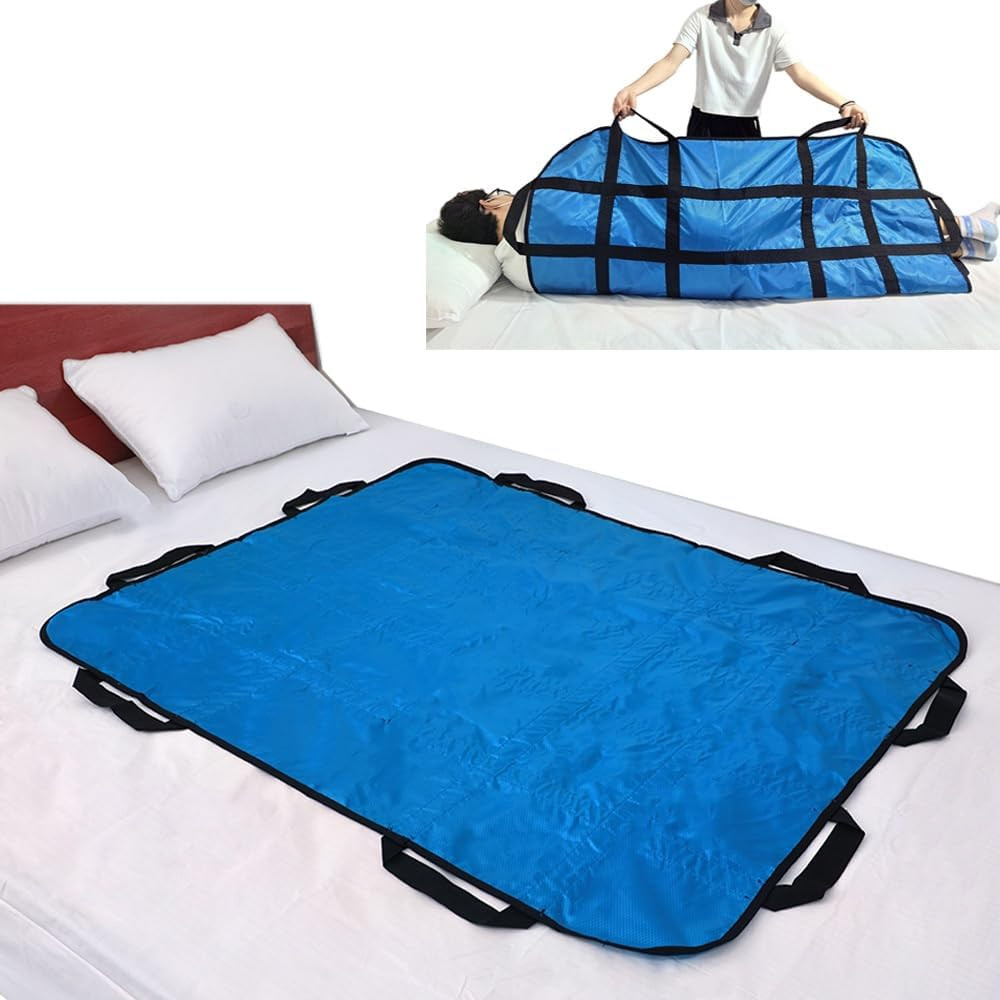 Positioning Bed Pad with Handles,48" × 40" Transfer Sheet for Repositioning,Turn