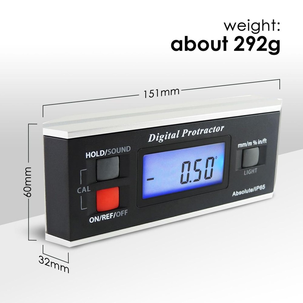 Digital Angle Finder Magnetic Protractor Inclinometer Angle Level Meter Tool ...