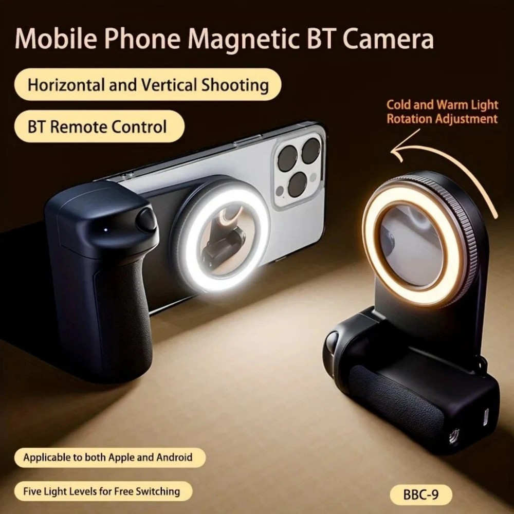 Smartphone Camera Shutter Grip Bluetooth Selfie Handle Photo Stabilizer Remote N