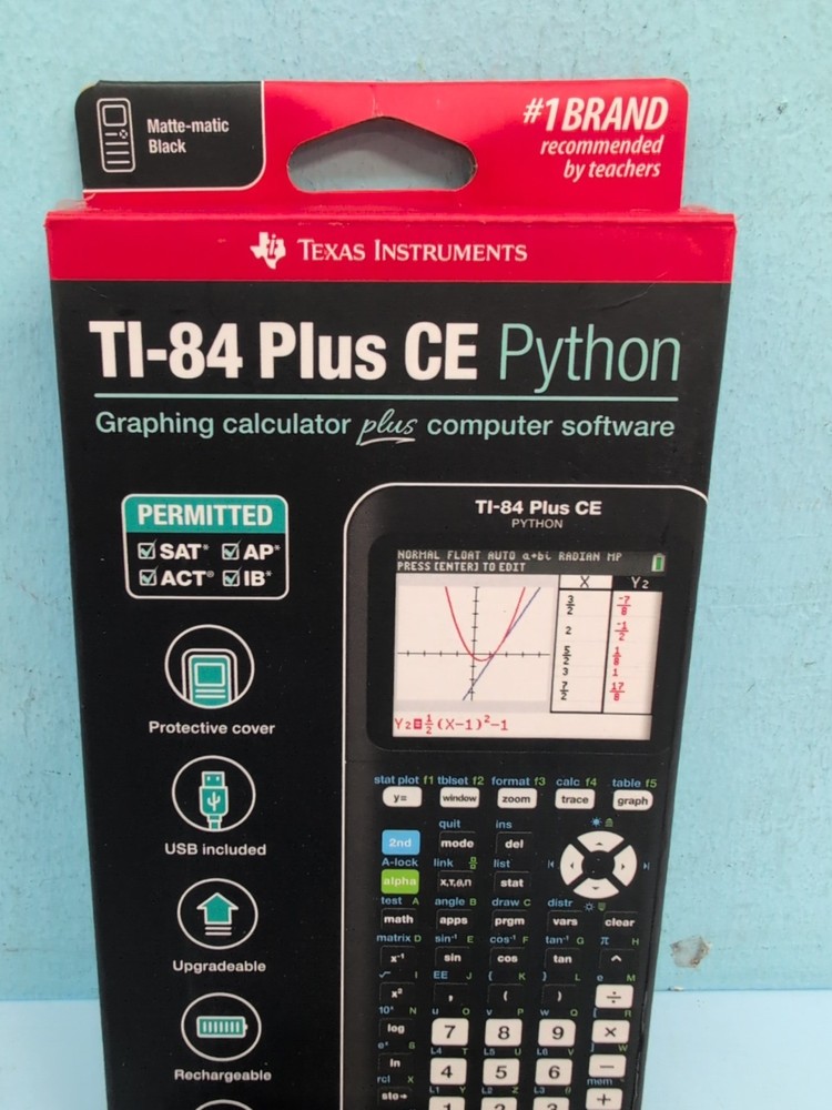 Texas Instruments TI-84 Plus CE Python Graphing Calculator Matte-matic Black
