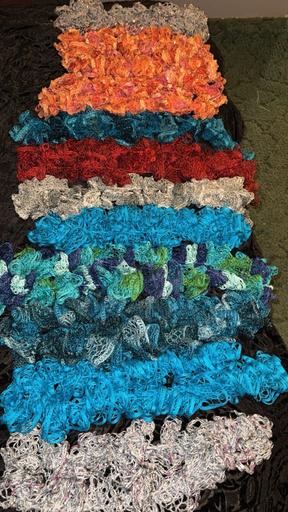 Handmade Ruffled Scarves Assorted Colors