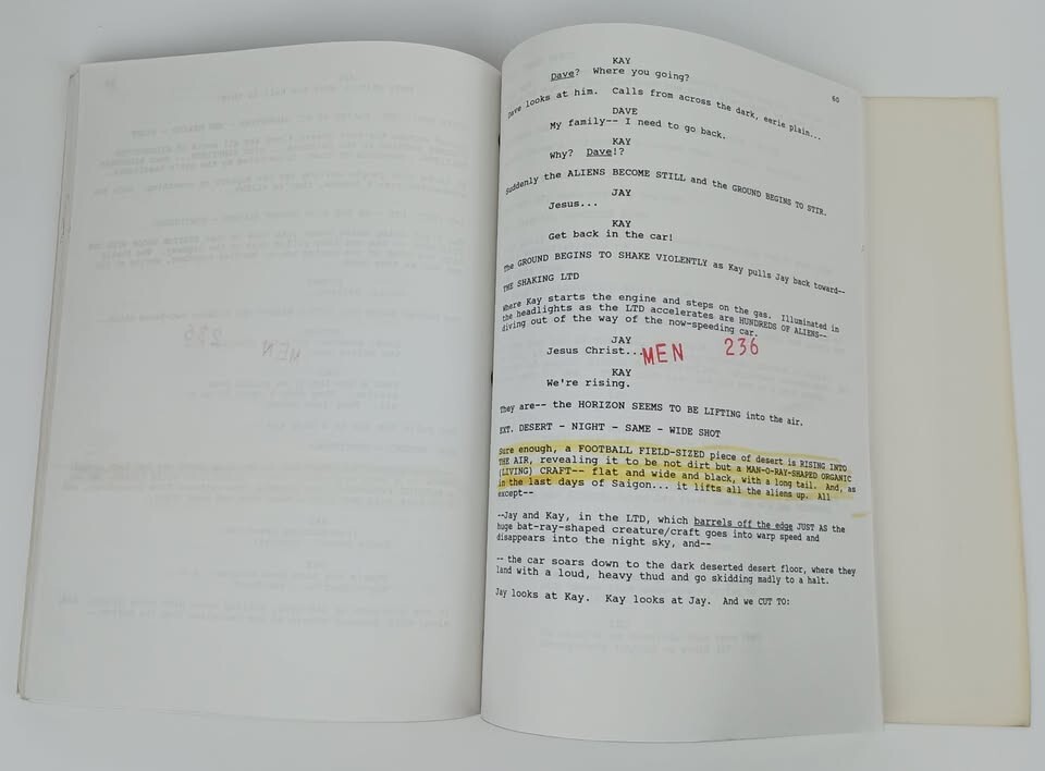 Men In Black: Second Draft movie script from Art Illustrator