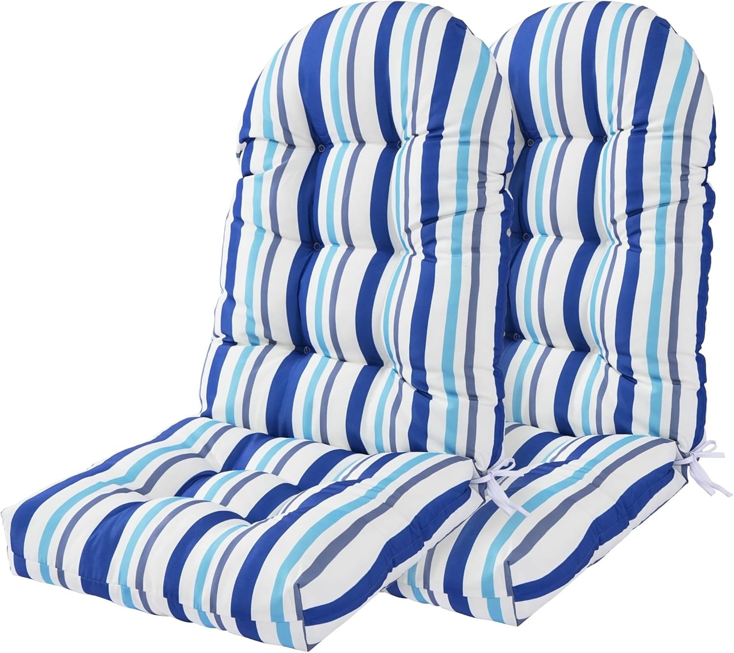 Weather Resistant Adirondack Chair Cushions Set of 2 High Back Rocking Chair
