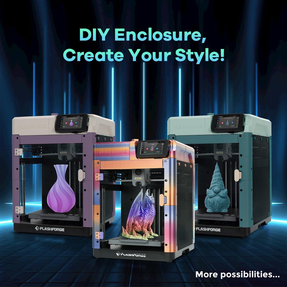 FLASHFORGE Adventurer 5M 3D Printer Enclosure kit, DIY PLA Silk Rainbow