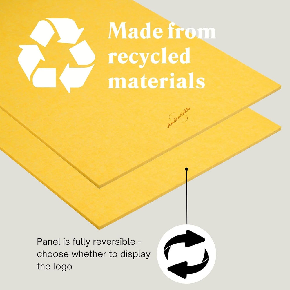 Acoustic Panel, Large, 46" X 23", Yellow