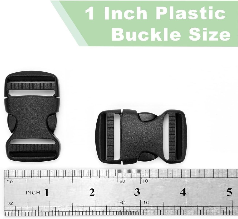 3pcs 1" Inner Dia. Plastic Buckles for Strap Replacement, Quick Side Release ...