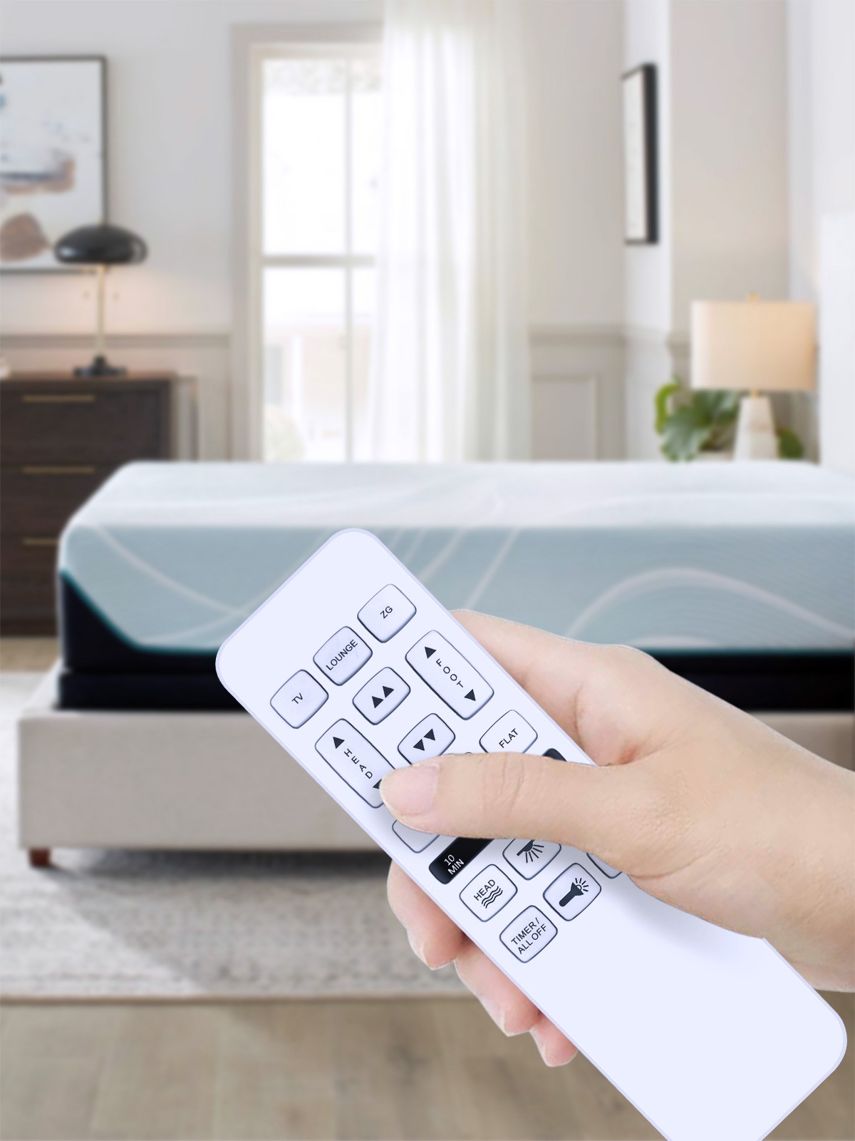 New HJH55 Remote Control For Easy Rest /BedTech Adjustable Bed Base White