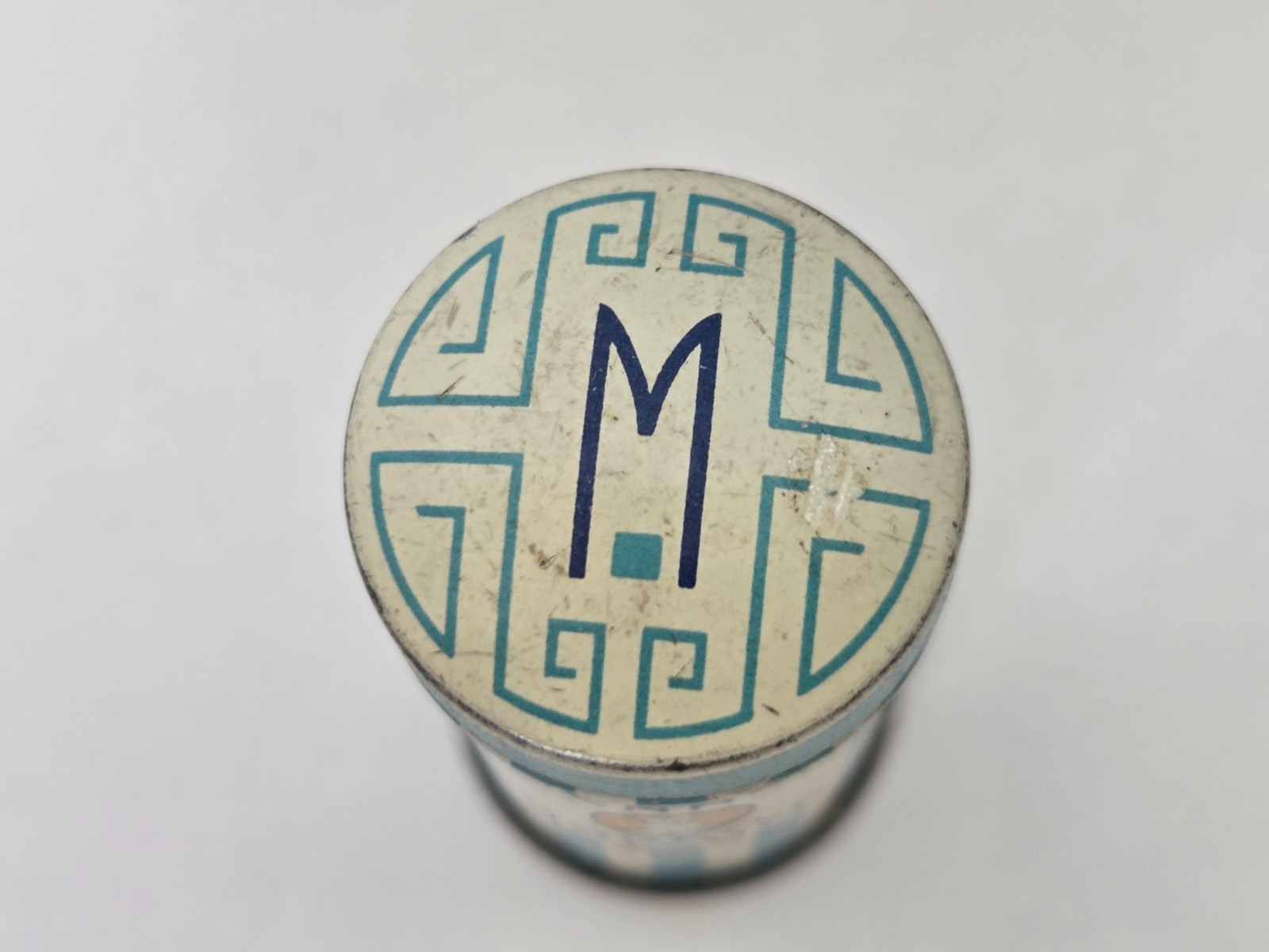 Vintage Mennen Borated Talcum Tin Baby Powder USA Sample Size Advertising Empty