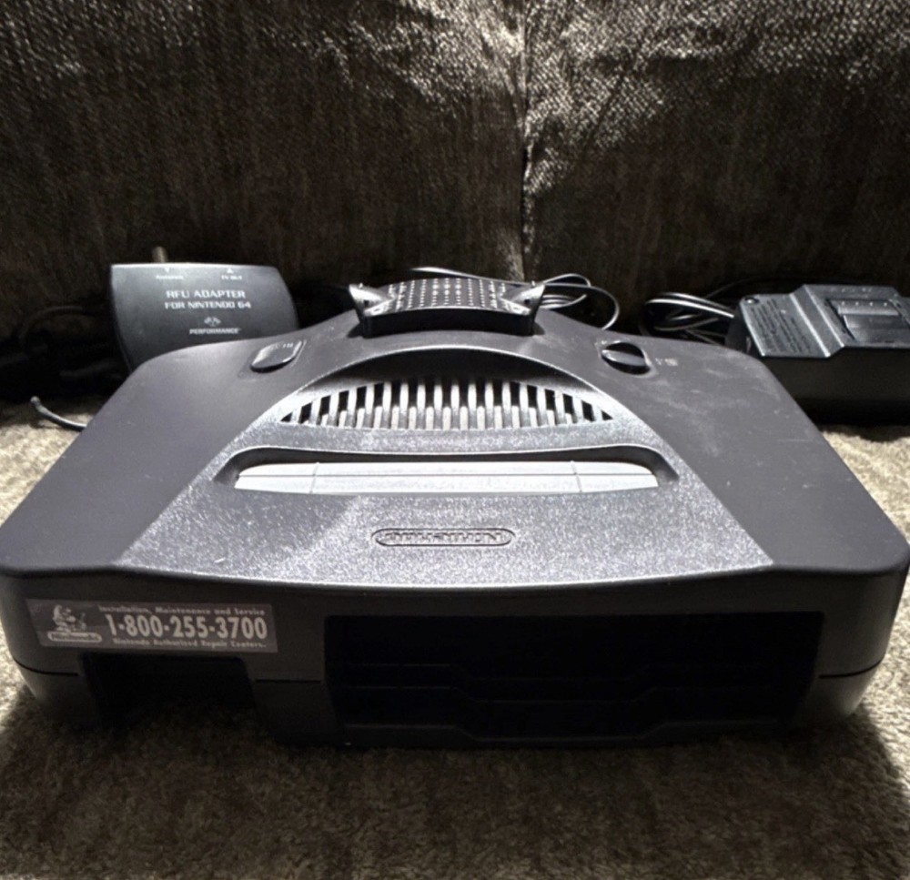 Nintendo 64 Gray Console (Expansion RAM, Controller, RCA, RFU) Cleaned & Tested