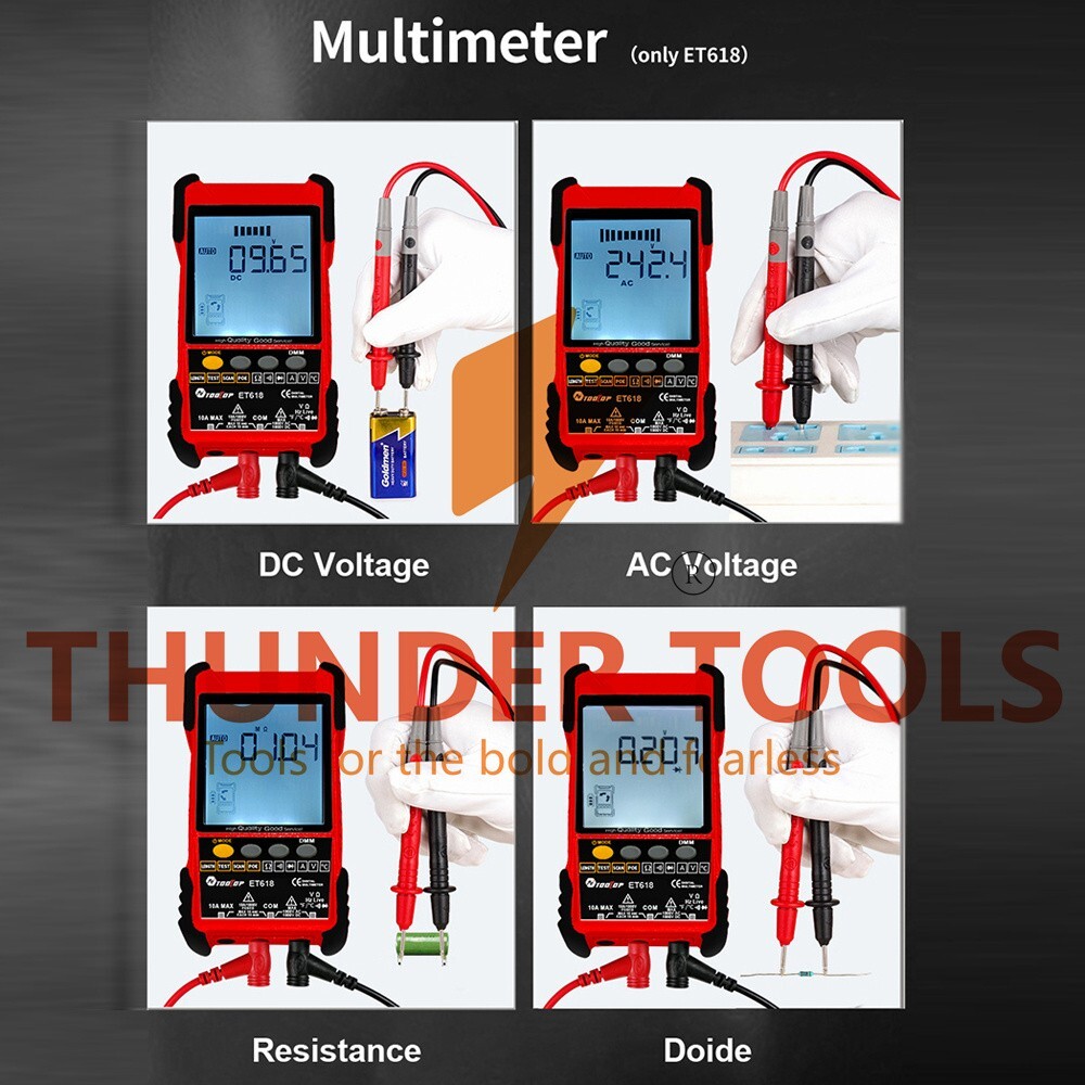 Thunder Tools TOOLTOP ET616 Handheld Portable Cable Tester with LCD