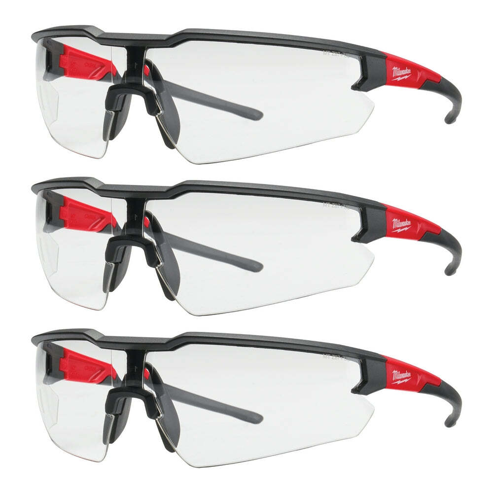 Milwaukee 48-73-2052 Safety Glasses Clear Anti-Scratch Lenses - 3 PK