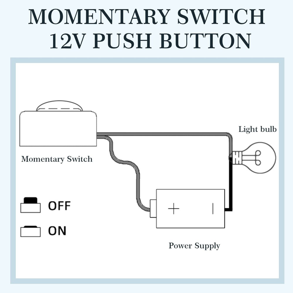 LEIFIDE 4 Pcs Momentary Push Button Switch 12v 24v Surface Mount Mini Black