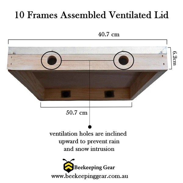 Assembled Beehive Lid With Ventilation