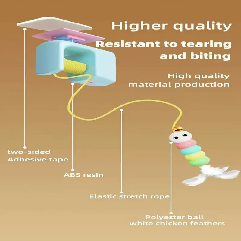 Cat Toys Electric Smart Hanging Door Jumping Yo-yo (COLOR BLUE)