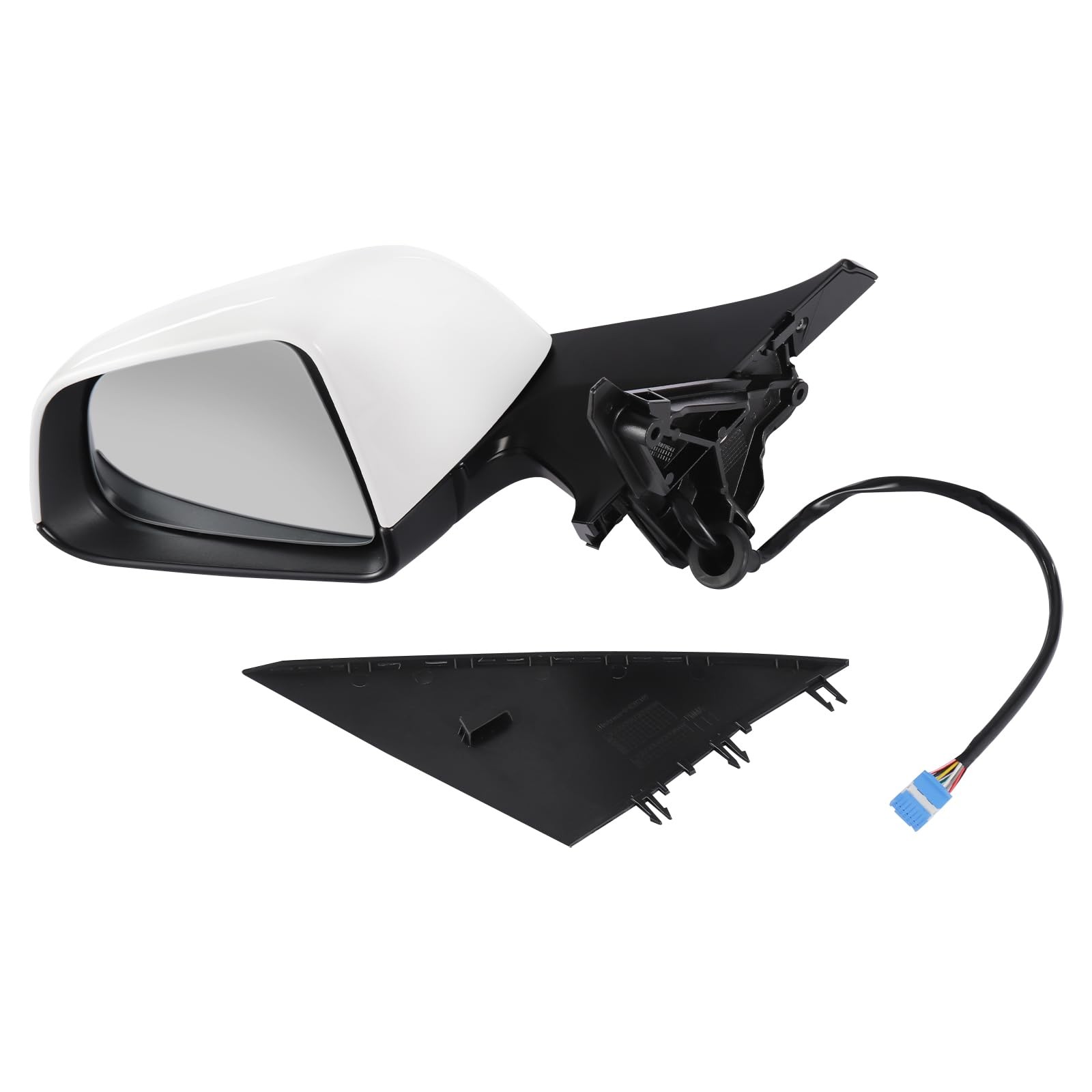 Left Side Rearview Mirror for Tesla Model White Power Folding Heated Driver Side