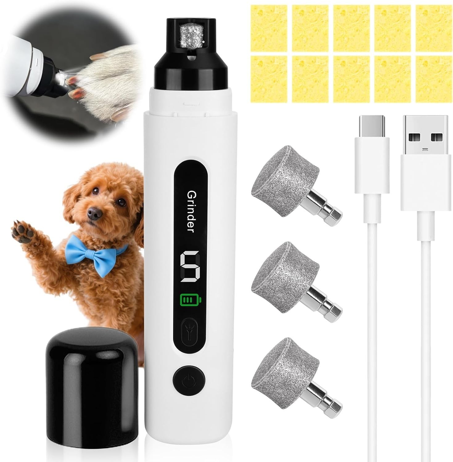 Upgraded Silent Groom Pro Nail Grinder Heusom Silent Grind Pro for Dogs Nail NEW