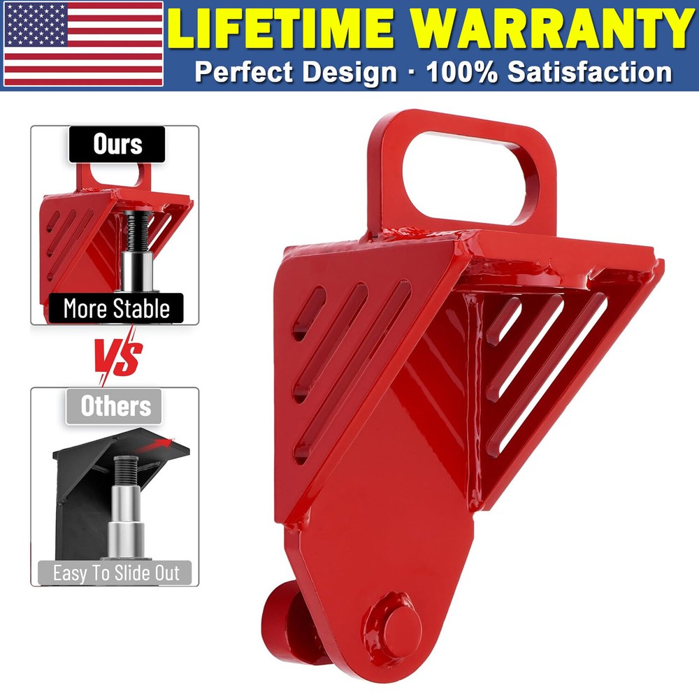 Shipping Container Jack Lug, with Handle, Red Jack Leveling Attachment 74000lbs