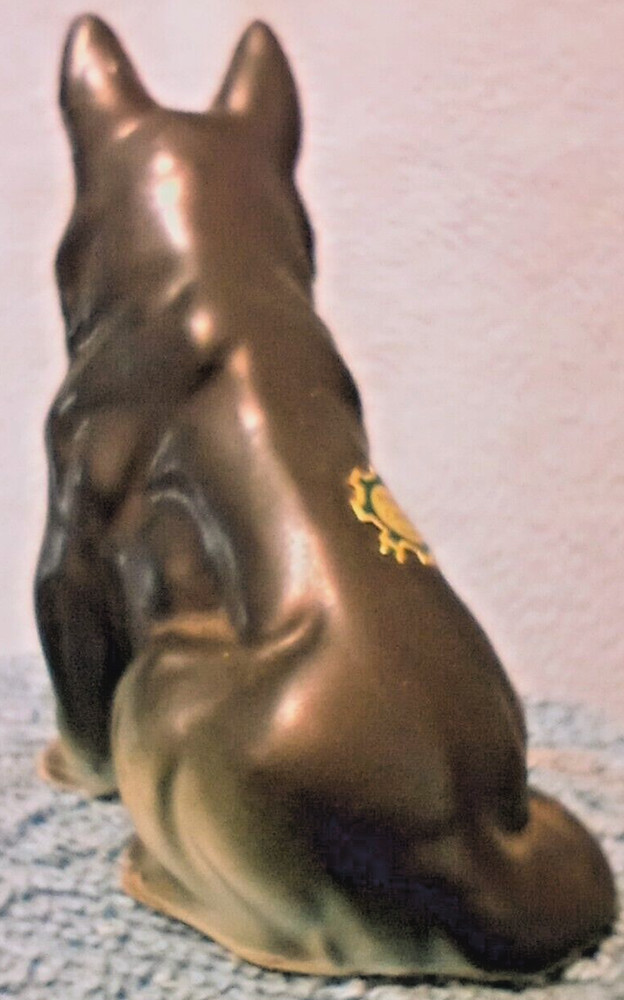 German Shepherd Dog Bone China Figurine