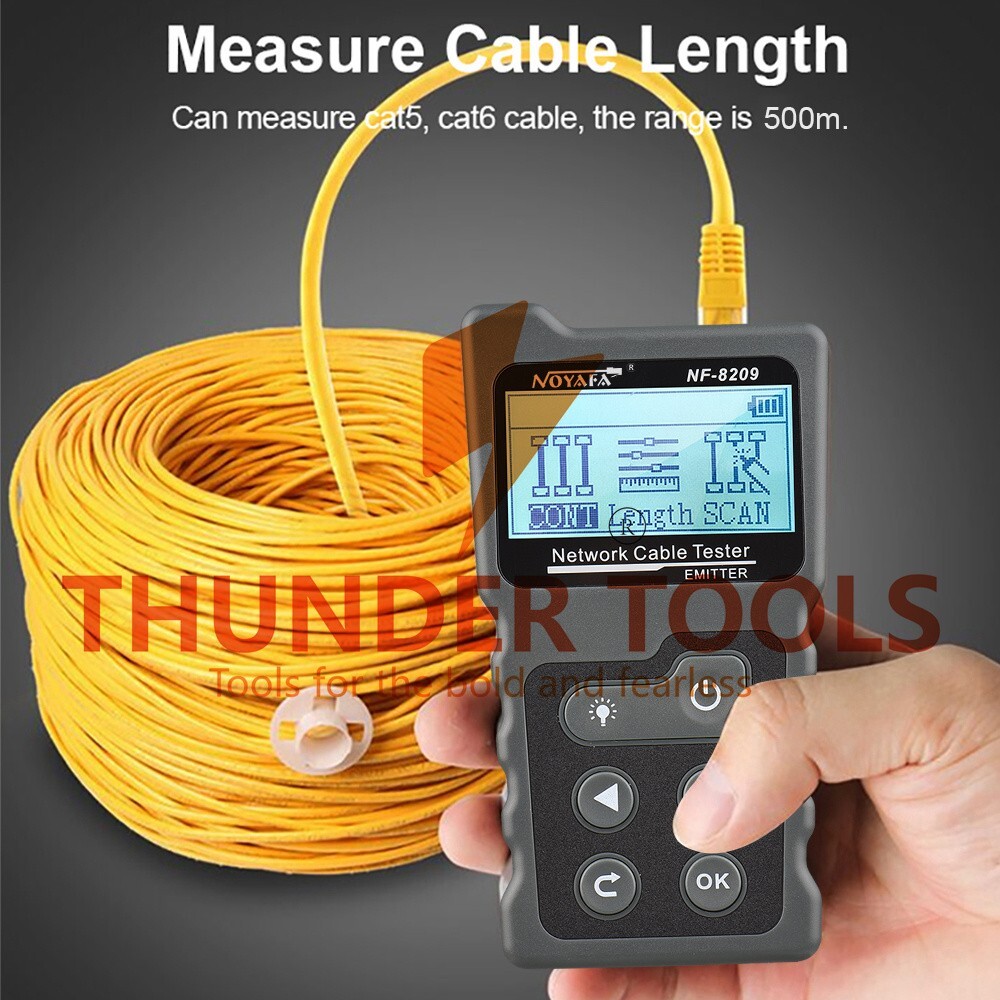Thunder Tools Multi-functional LCD Network Cable Tester Wire Tracker PoE