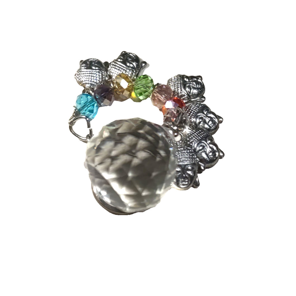 Buddha Bead Ball Charm Keychain