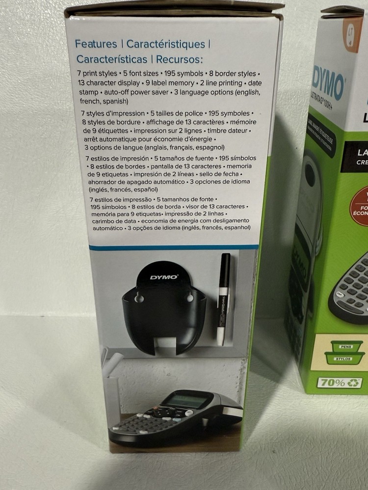 DYMO Portable Printer Handheld Label Maker Black Silver Letratag 100H+ Sealed!!