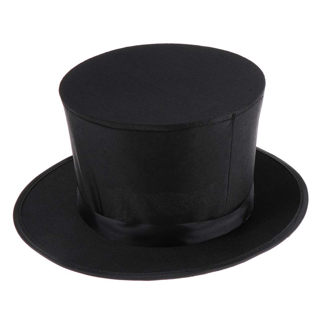 Black Top Hat Magician Collapsible for Kids Teen Boys Medium,