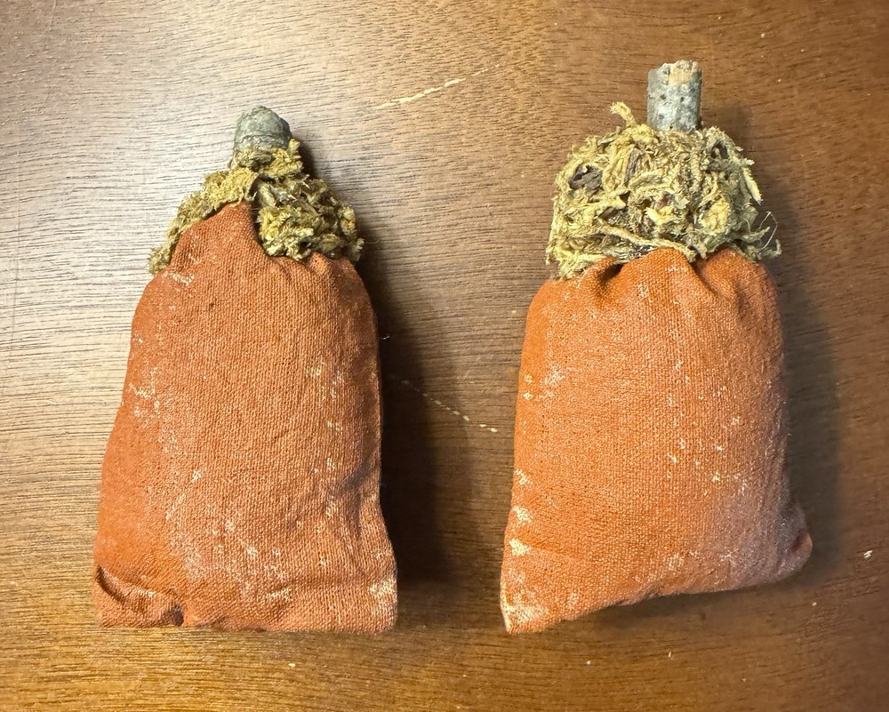 Primitive Handmade Pumpkin Fillers, (2)