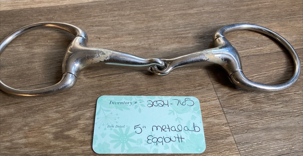 5” Metalab Single Joint Eggbutt Horse Bit