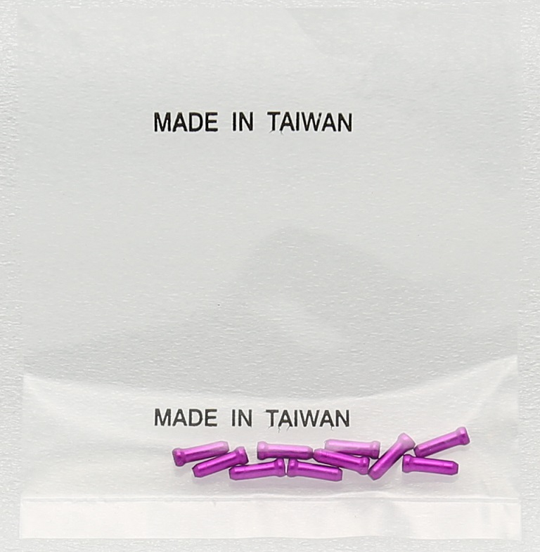 10 Shift Brake Cable Ends Tips Caps Crimps Purple-Pink