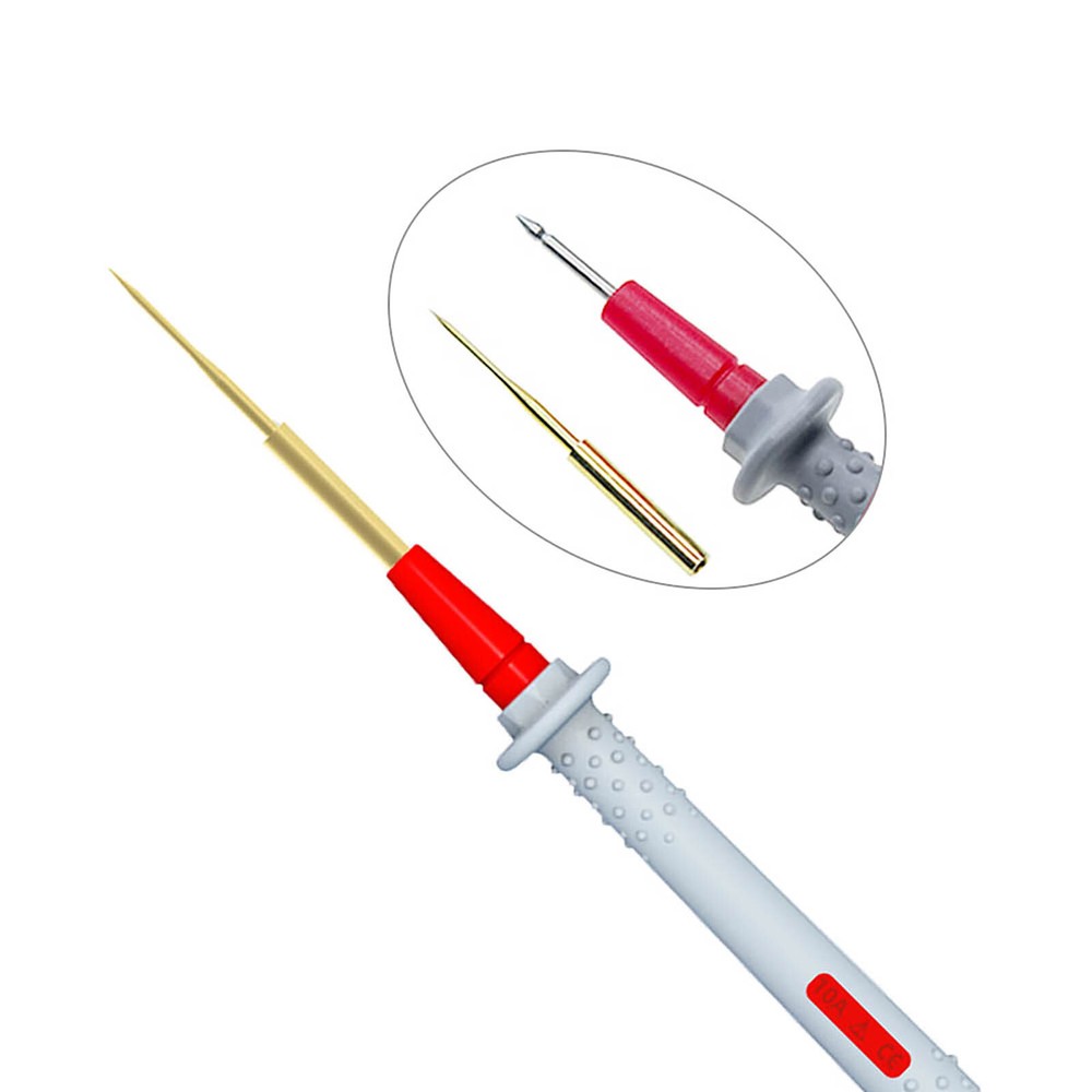 Silicone Multimeter Test Leads Kit with Gold-Plated Precision Sharp Probes 4.9ft