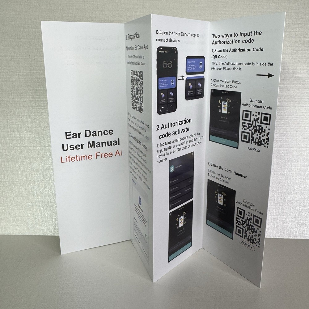 Audio Glasses (Conduction) Bluetooth + User Manual & Charging Cable