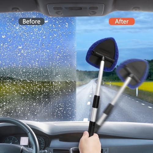 7 Pack Upgrade Car Windshield Cleaner Tool Bonnets, Microfiber Cloths for