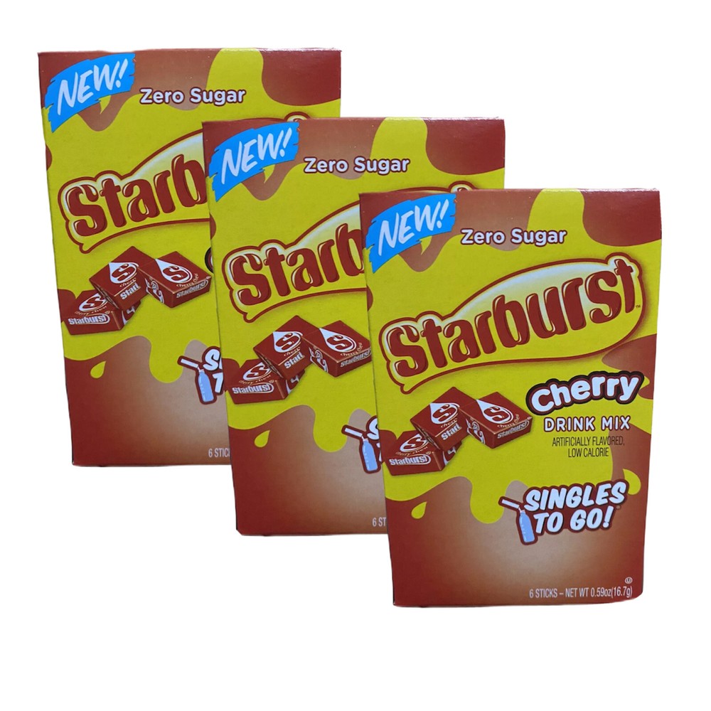 Starburst Cherry Singles Drink Mix 3 Pack