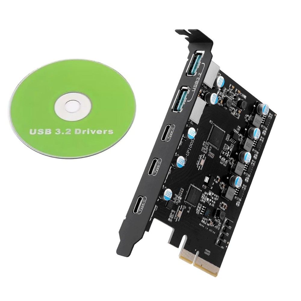 5 Ports Expansion Card 20Gbps For Desktop computers 2*USB Type-A 3*USB Type-C