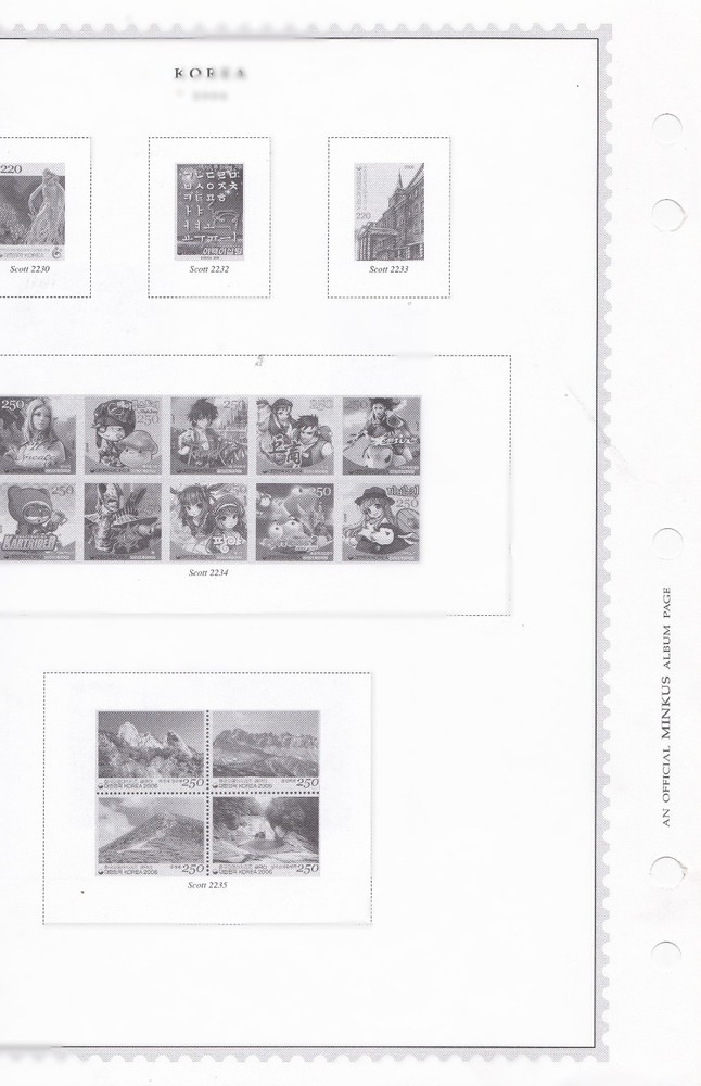 KOREA - ALBUM PAGES - 1st ISSUES THROUGH 2006 - SEE DESCRIPTION - LOOK!